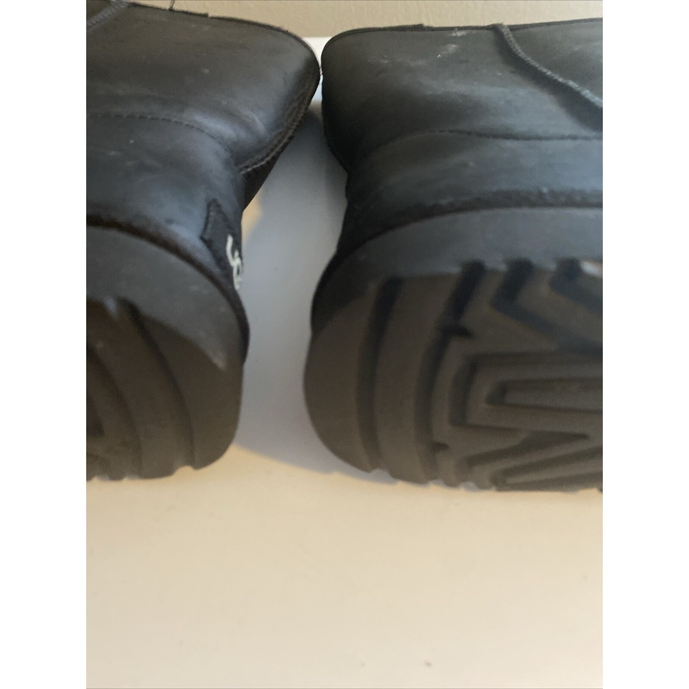 UGG Australia Style Ladies 1016559 Classic Short Black Leather Boots Size 7M - Picture 10 of 14